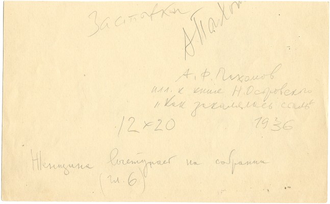 Пахомов Алексей Фёдорович. Иллюстрация к роману Н. Островского «Как закалялась сталь»